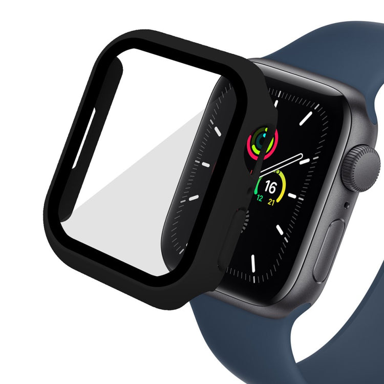 Meget Fed Apple Watch Series 7 41mm Cover med Skærmbeskytter i Plastik og Hærdet Glas - Gennemsigtig#serie_1