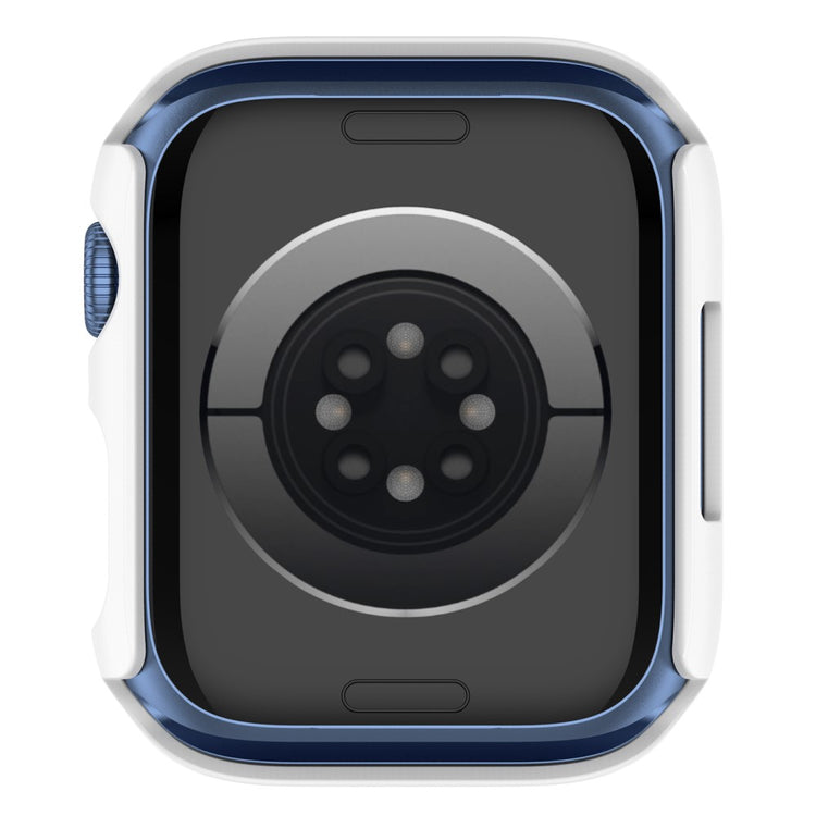 Fint Apple Watch Series 7 41mm Cover med Skærmbeskytter i Plastik og Hærdet Glas - Hvid#serie_1