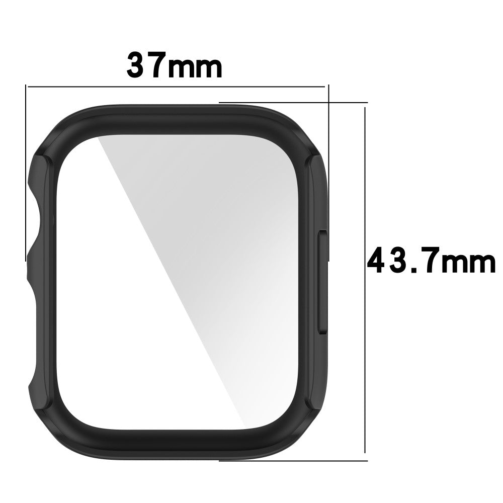 Fint Apple Watch Series 7 41mm Cover med Skærmbeskytter i Plastik og Hærdet Glas - Pink#serie_6