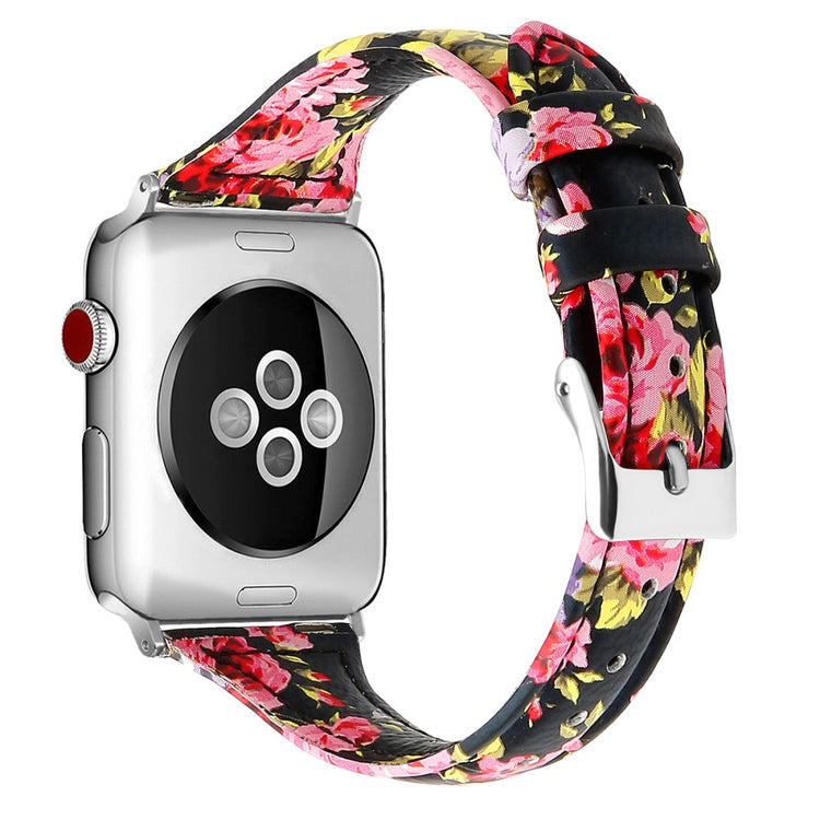 Meget fantastisk Apple Watch Series 7 41mm Ægte læder Rem - Størrelse: L - Flerfarvet#serie_3