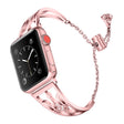 Nice Apple Watch Series 7 41mm Metal And Rhinestone Strap