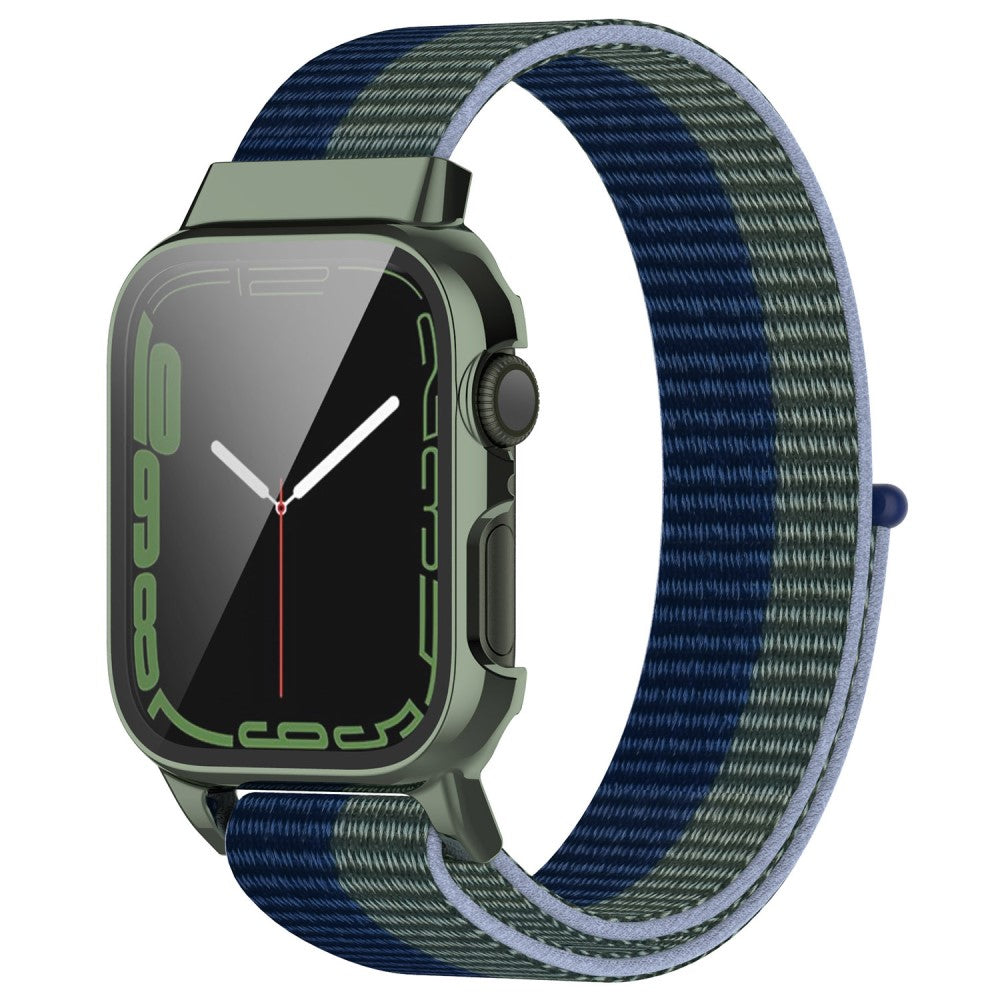 Vildt hårdfør Apple Watch Series 7 41mm Nylon og Glas Rem - Flerfarvet#serie_19