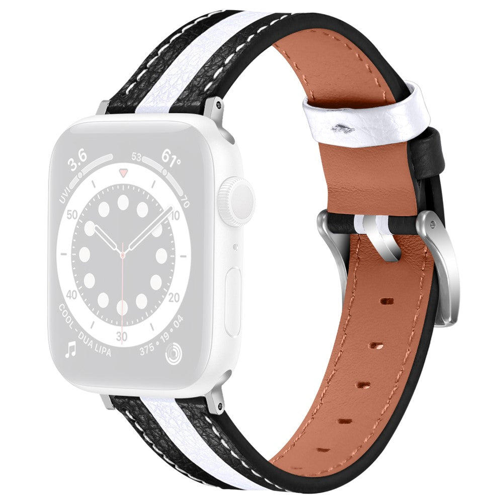 Rigtigt skøn Apple Watch Series 7 41mm Ægte læder Rem - Flerfarvet#serie_1