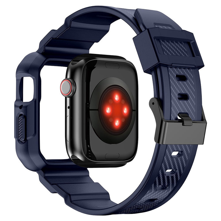 Apple Watch Series 7 41mm Silikone Cover med Rem - Blå#serie_4