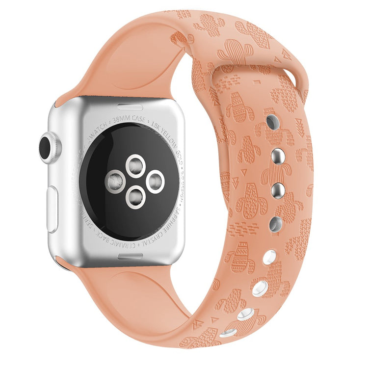 Skøn Apple Watch Series 7 41mm Silikone Rem - Pink#serie_3