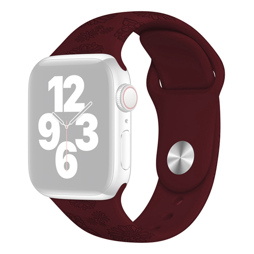 Rigtigt fint Apple Watch Series 7 41mm Silikone Rem - Rød#serie_17