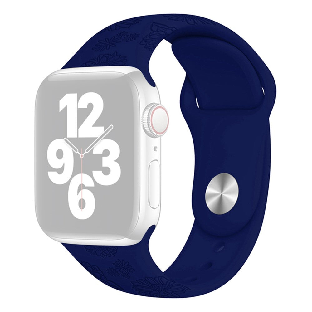 Rigtigt fint Apple Watch Series 7 41mm Silikone Rem - Blå#serie_20