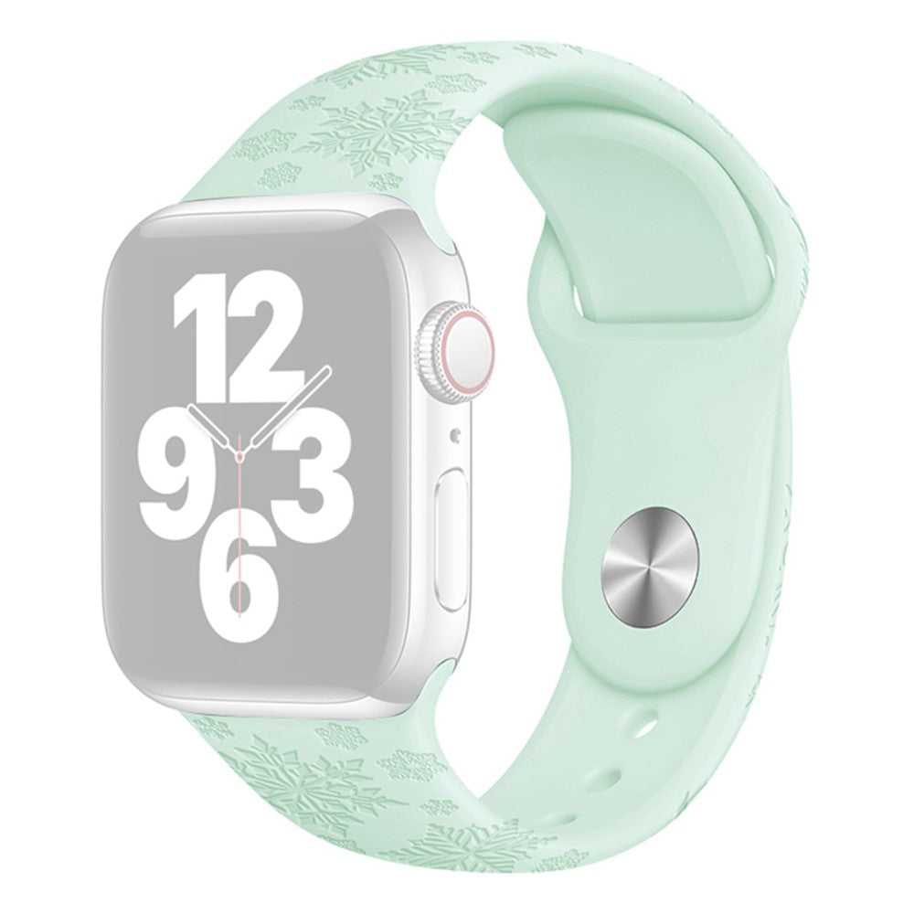 Rigtigt fint Apple Watch Series 7 41mm Silikone Rem - Grøn#serie_23