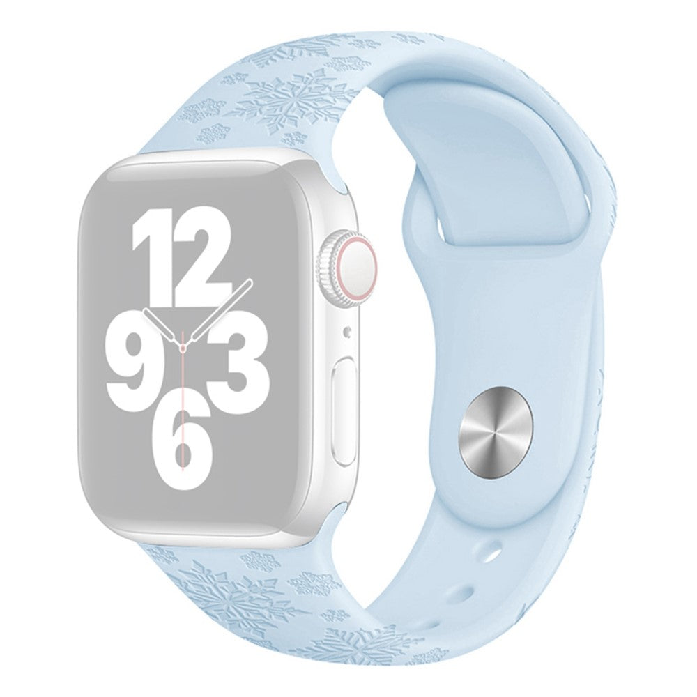 Rigtigt fint Apple Watch Series 7 41mm Silikone Rem - Blå#serie_24