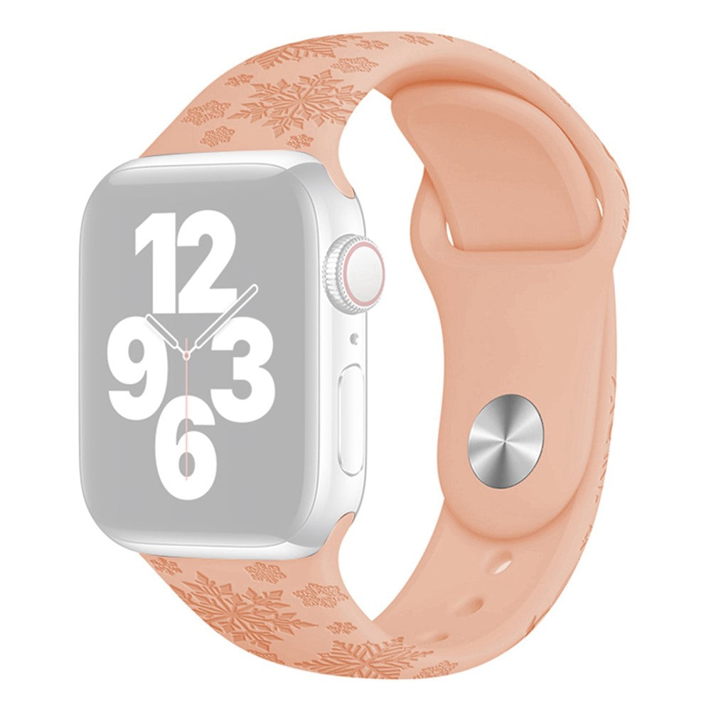 Rigtigt fint Apple Watch Series 7 41mm Silikone Rem - Pink#serie_25