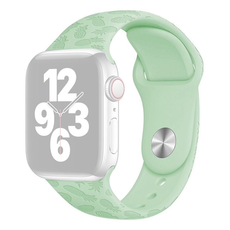 Rigtigt fint Apple Watch Series 7 41mm Silikone Rem - Grøn#serie_6