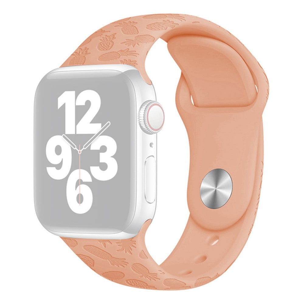 Rigtigt fint Apple Watch Series 7 41mm Silikone Rem - Pink#serie_7