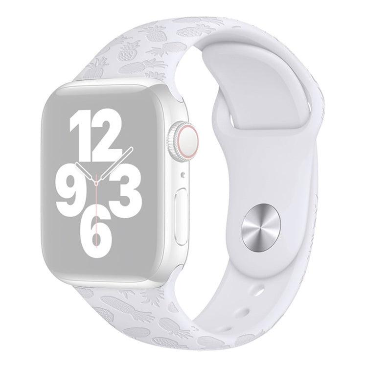 Rigtigt fint Apple Watch Series 7 41mm Silikone Rem - Hvid#serie_8