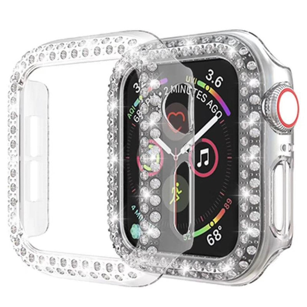 Apple Watch Series 7 41mm  Plastik og Rhinsten Bumper  - Gennemsigtig#serie_5
