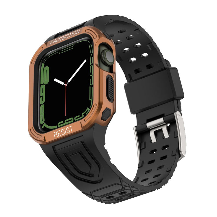 Apple Watch Series 7 41mm Plastik Rem med Etui - Sort#serie_10