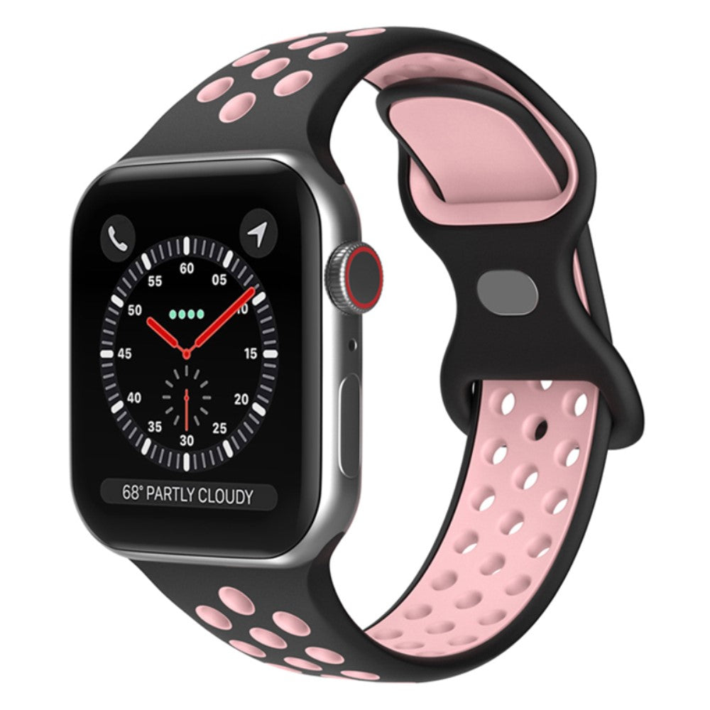 Elegant Apple Watch Series 7 41mm Silikone Urrem - Sort#serie_10