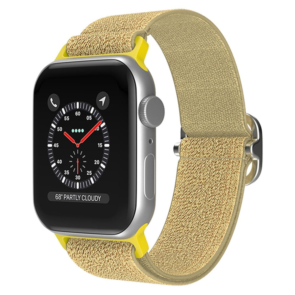 Meget holdbart Apple Watch Series 7 41mm Stof Urrem - Guld#serie_6