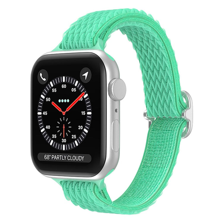Helt vildt elegant Apple Watch Series 7 41mm Stof Urrem - Grøn#serie_3