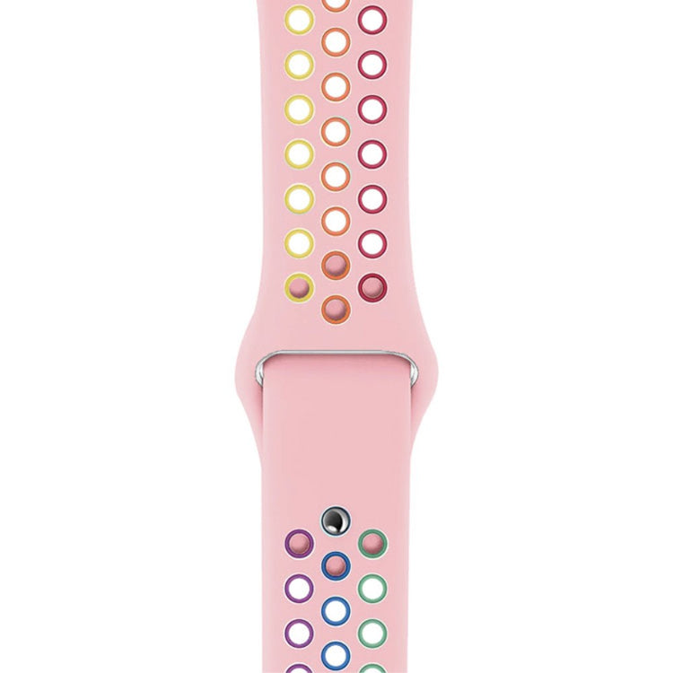 Rigtigt cool Apple Watch Series 7 41mm Silikone Urrem - Pink#serie_6