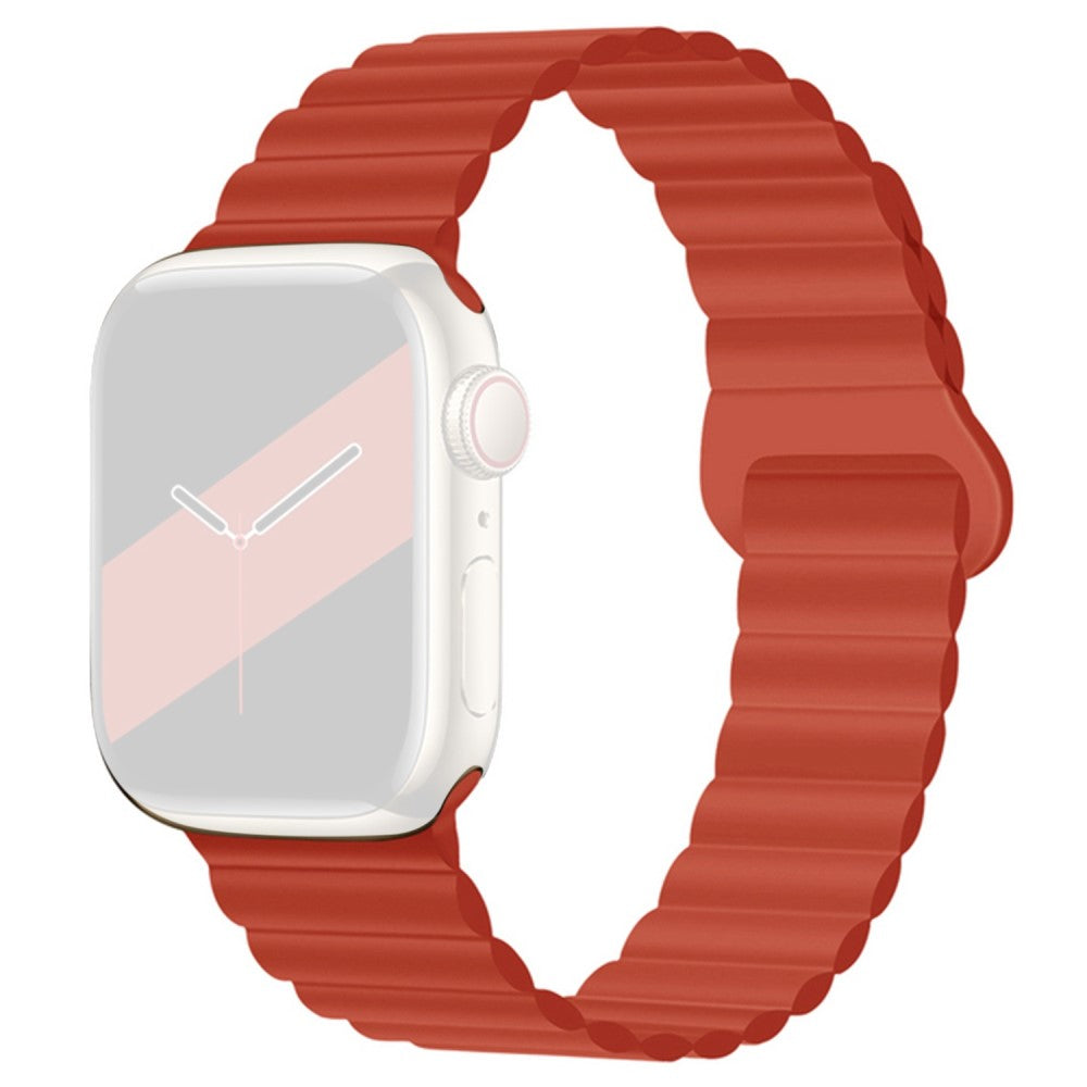 Mega komfortabel Apple Watch Series 7 41mm Silikone Rem - Rød#serie_6