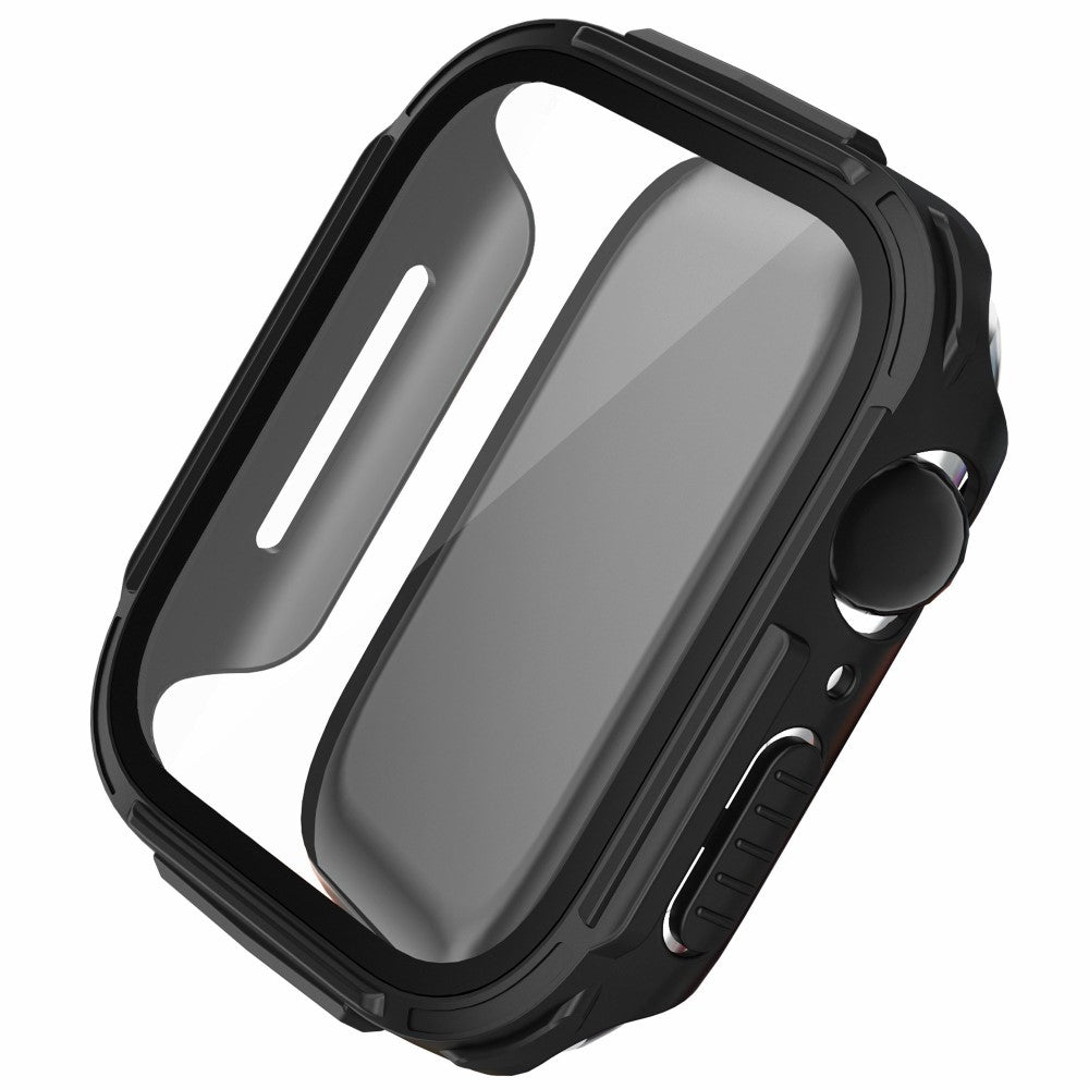 Vildt Flot Apple Watch Series 7 41mm Cover med Skærmbeskytter i Plastik og Hærdet Glas - Sort#serie_3