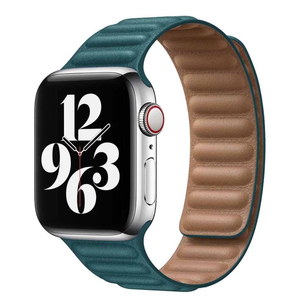 Helt vildt fint Universal Apple Ægte læder Urrem - Grøn#serie_21
