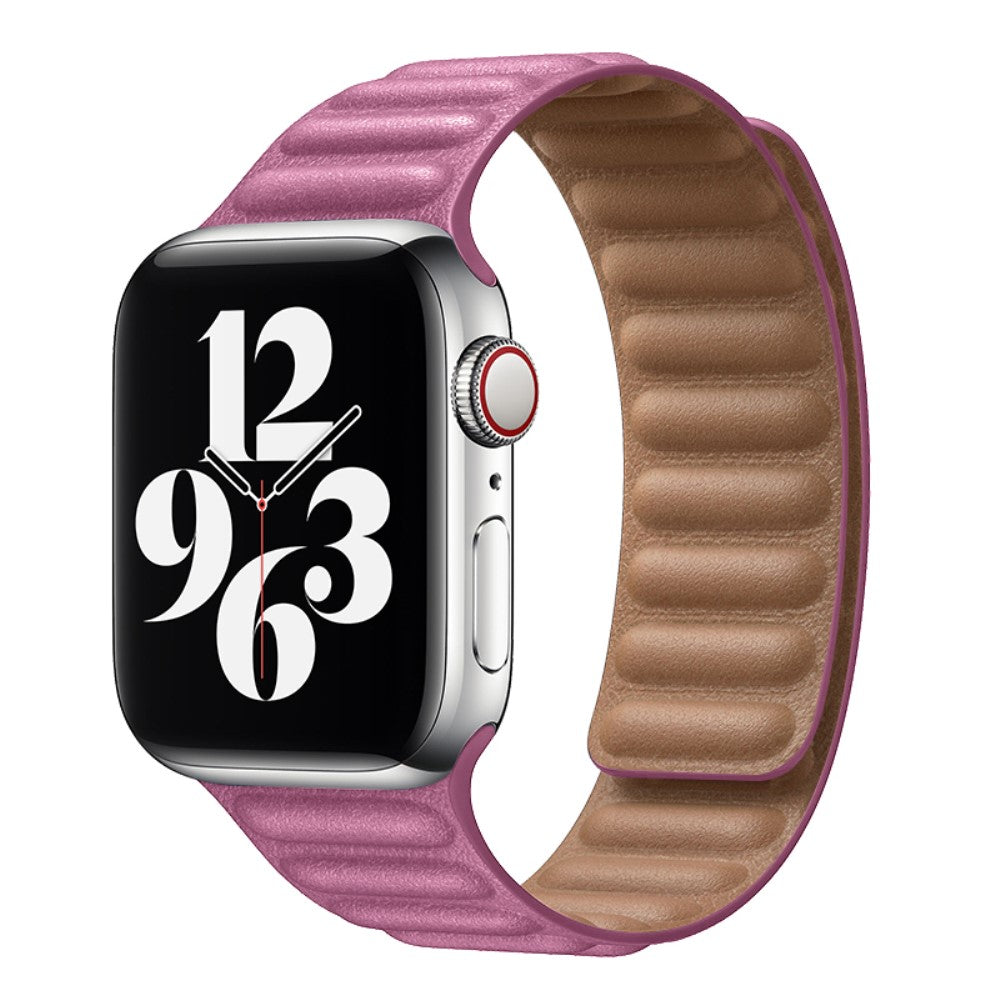 Helt vildt fint Universal Apple Ægte læder Urrem - Pink#serie_22