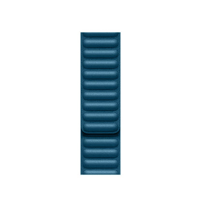 Helt vildt fint Universal Apple Ægte læder Urrem - Blå#serie_4