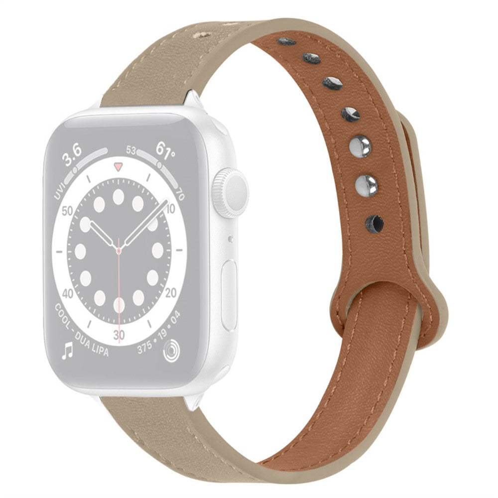 Rigtigt fed Universal Apple Ægte læder Rem - Beige#serie_3