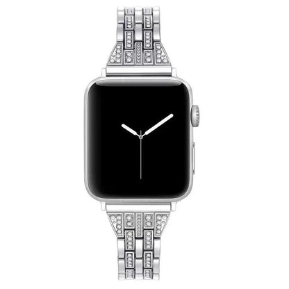 Vildt fantastisk Universal Apple Metal og Rhinsten Rem - Sølv#serie_3