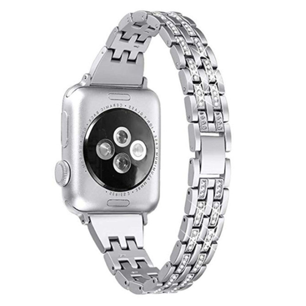 Vildt fantastisk Universal Apple Metal og Rhinsten Rem - Sølv#serie_3