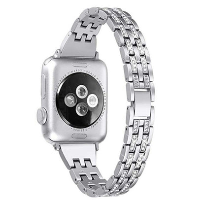 Vildt fantastisk Universal Apple Metal og Rhinsten Rem - Sølv#serie_3