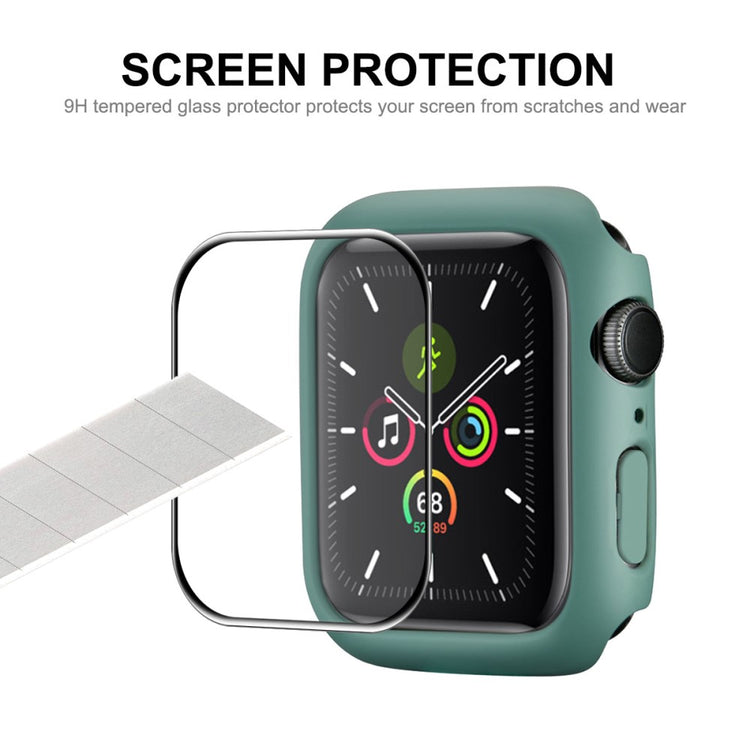 Godt Apple Watch Series 7 45mm Cover med Skærmbeskytter i Hærdet Glas - Grøn#serie_1