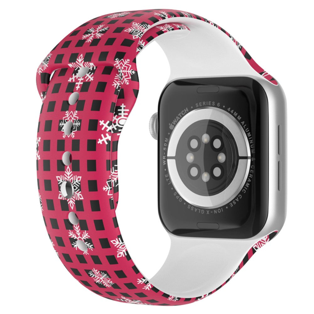 Meget godt Apple Watch Series 7 45mm Silikone Rem - Størrelse: S - Rød#serie_10