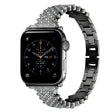Lovely Apple Watch Series 7 45mm Metal And Rhinestone Strap