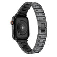 Cool Apple Watch Series 7 45mm Metal And Rhinestone Strap