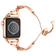 Superb Apple Watch Series 7 45mm Metal And Rhinestone Strap