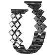 Tough Apple Watch Series 7 45mm Metal And Rhinestone Strap