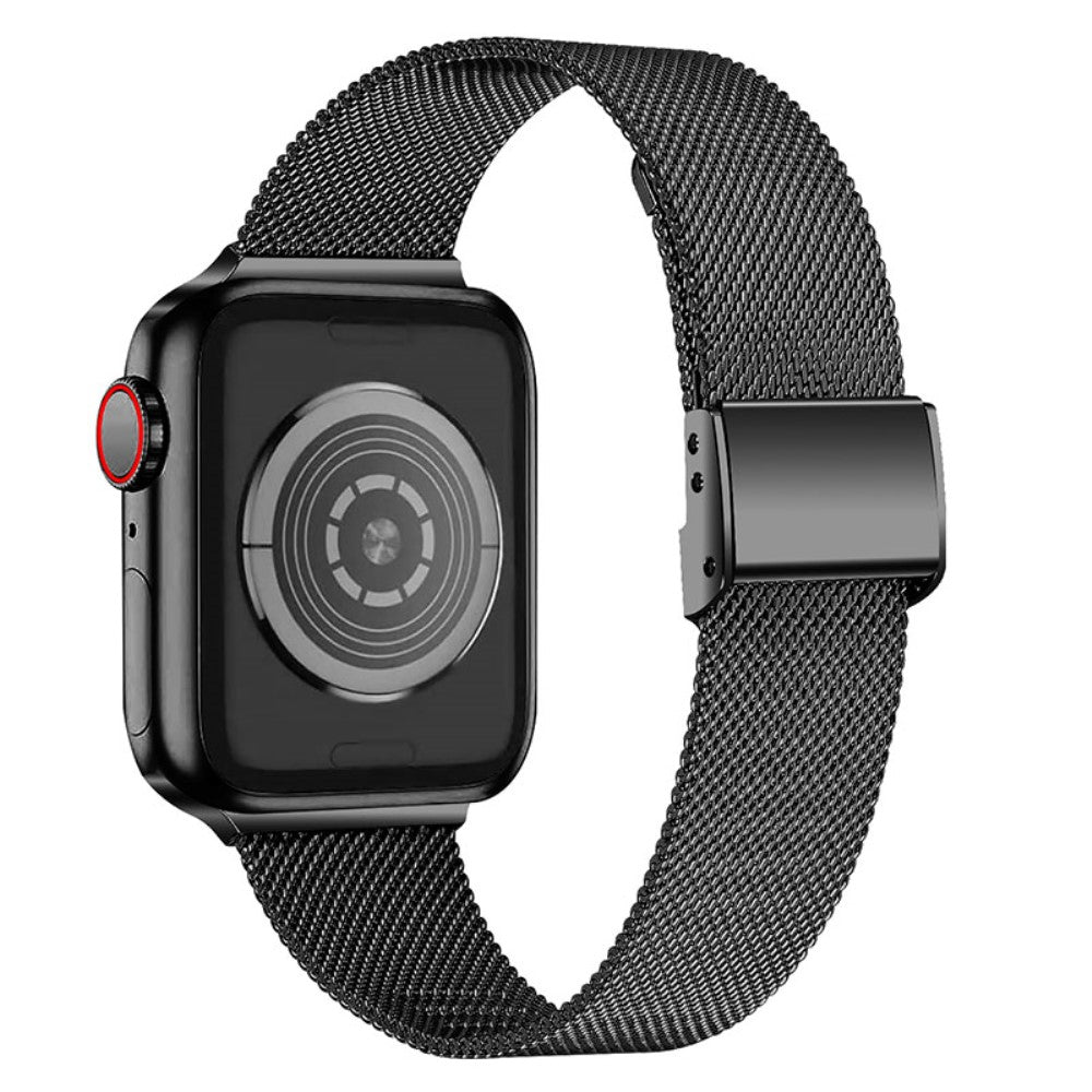 Rigtigt kønt Apple Watch Series 7 45mm Metal Rem - Sort#serie_3