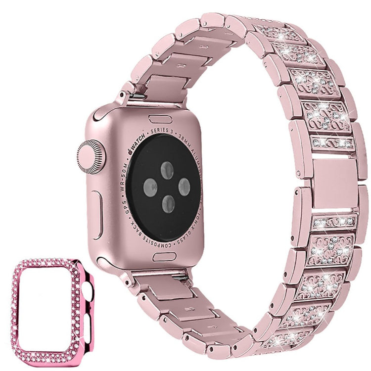 Apple Watch Series 7 45mm Metal Rem med Cover - Pink#serie_5