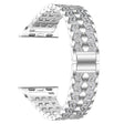 Great Apple Watch Series 7 45mm Metal And Rhinestone Strap