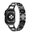 Nice Apple Watch Series 7 45mm Metal And Rhinestone Strap
