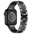 Superb Apple Watch Series 7 45mm Metal And Rhinestone Strap