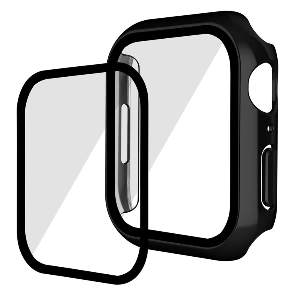 Rigtigt Fed Apple Watch Series 7 41mm Cover med Skærmbeskytter i Plastik og Hærdet Glas - Gennemsigtig#serie_1