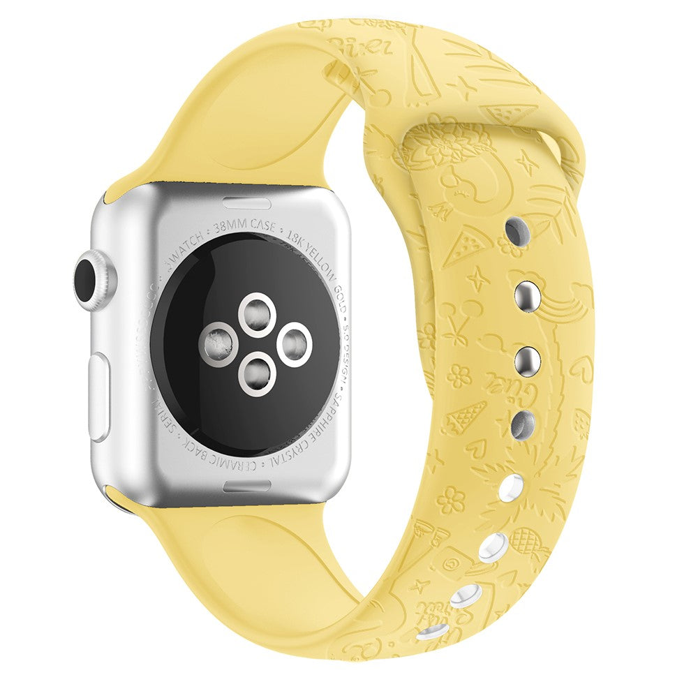 Komfortabel Apple Watch Series 7 45mm Silikone Rem - Gul#serie_12