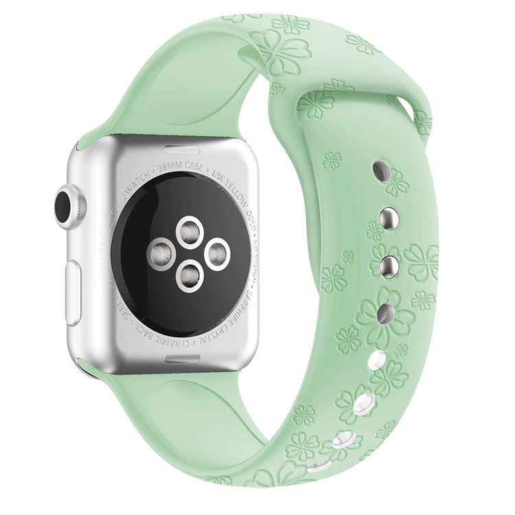 Komfortabel Apple Watch Series 7 45mm Silikone Rem - Grøn#serie_20