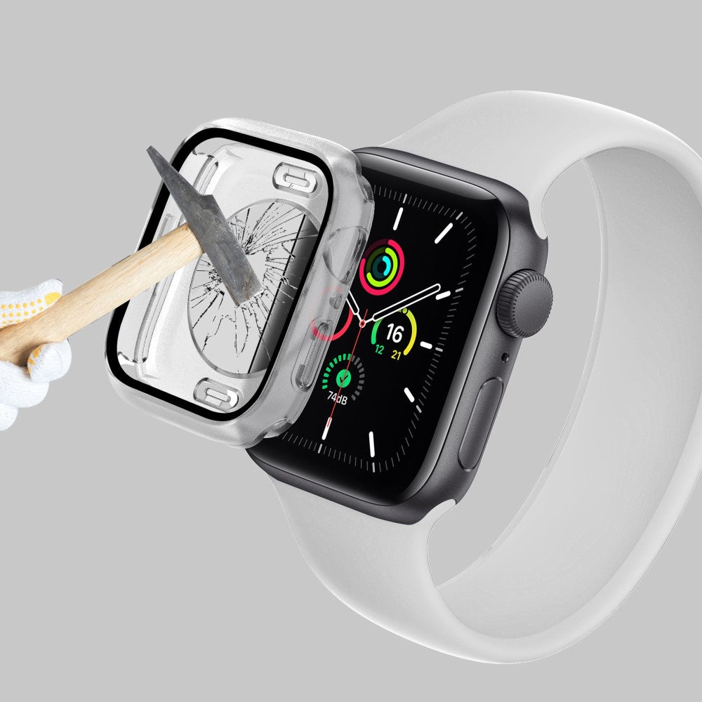 Apple Watch Series 7 45mm Elegant Plastik og Glas Bumper  - Gennemsigtig#serie_3