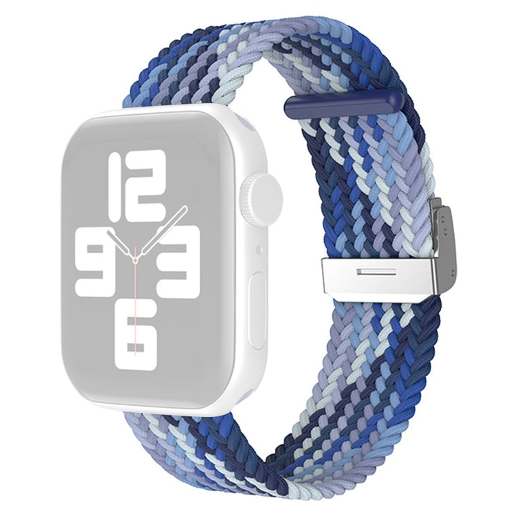 Super skøn Apple Watch Series 7 45mm Nylon Rem - Blå#serie_14