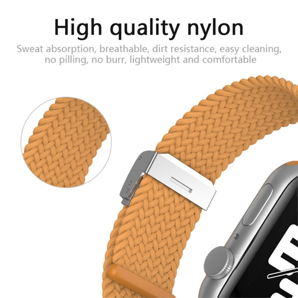 Rigtigt hårdfør Apple Watch Series 7 45mm Stof Urrem - Lilla#serie_3