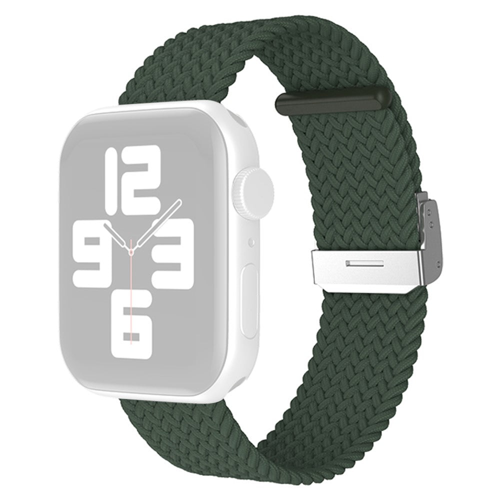 Rigtigt slidstærk Apple Watch Series 7 45mm Nylon Rem - Grøn#serie_5